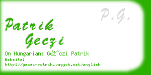 patrik geczi business card